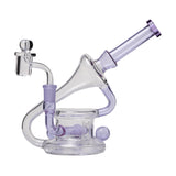 Human Grade 7.5" Recycler 45 (Triple Marble) Glass Rig Water Pipe