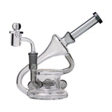 Human Grade 7.5" Recycler 45 (Triple Marble) Glass Rig Water Pipe