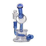 Human Grade 7.5" Recycler 45 (Triple Marble) Glass Rig Water Pipe